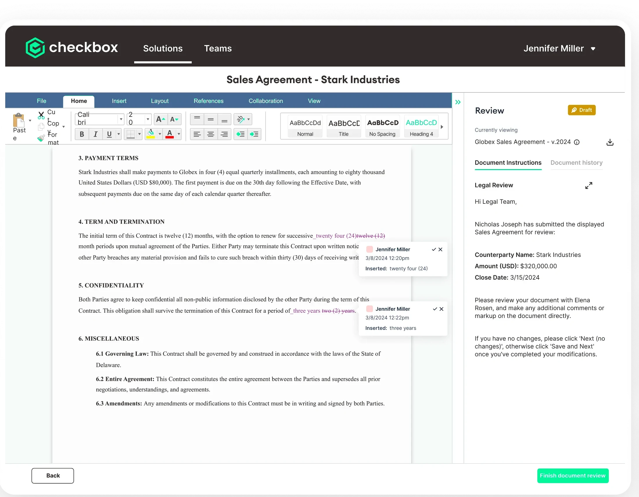 CLM integration with Checkbox